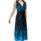 La Cera Paisley Border Print Sleeveless Printed Maxi Dress - La Cera