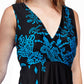 La Cera Paisley Border Print Sleeveless Printed Maxi Dress - La Cera