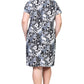 Plus Size La Cera Black and White Printed Dress