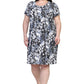 Plus Size La Cera Black and White Printed Dress