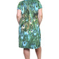 La Cera Plus Size Peacock Print Short Sleeve Dress - La Cera