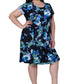 La Cera Plus Size Floral Print Dress