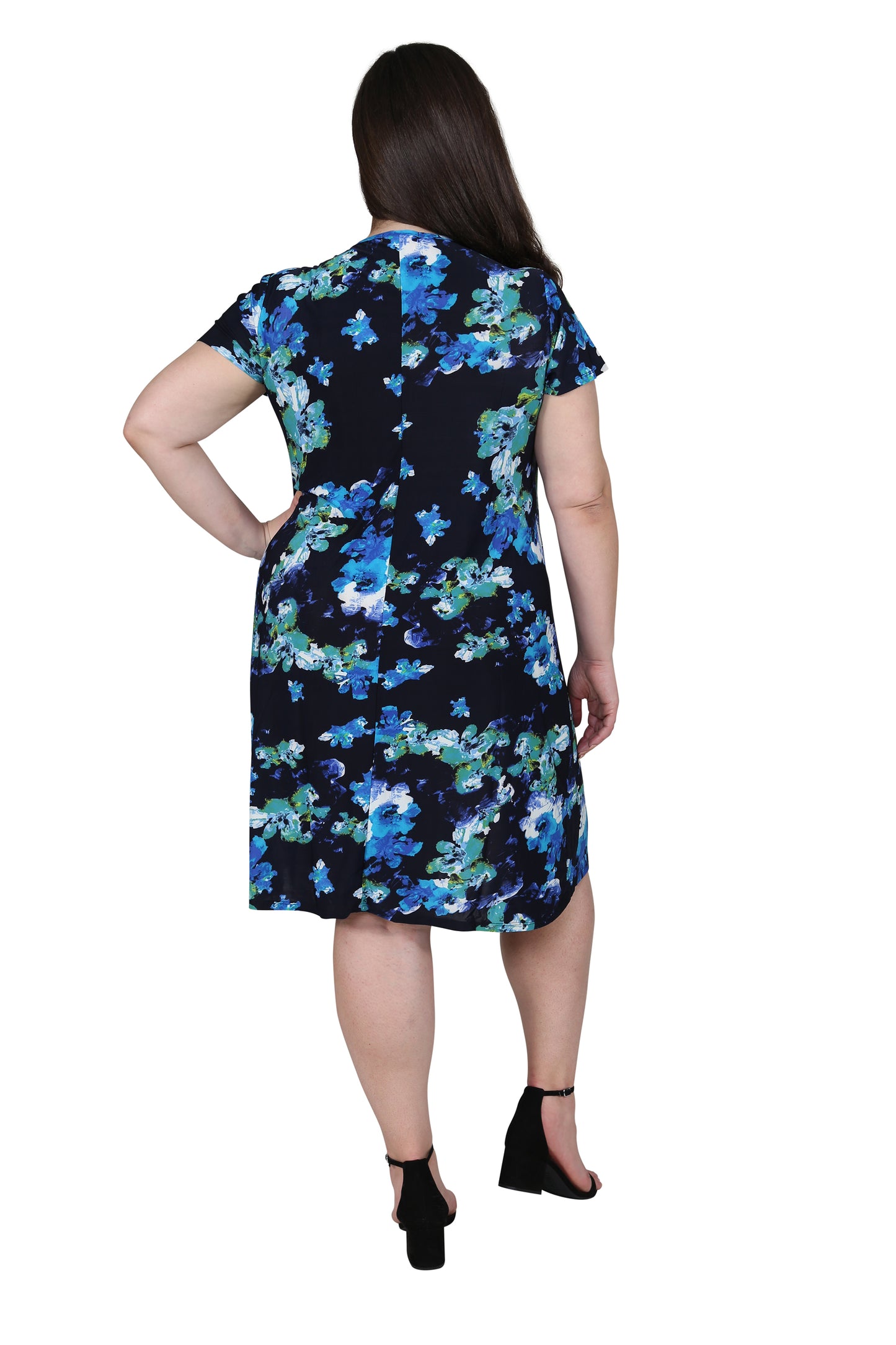 La Cera Plus Size Floral Print Dress