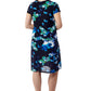 Vestido de manga corta con estampado floral azul de La Cera