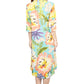 La Cera Tropical Floral Printed Button-Down Shirt Dress - La Cera