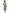 La Cera Sleeveless V-Neck Artistic Floral Dress - La Cera