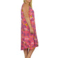 Vestido floral vibrante sin mangas con cuello en V La Cera - Talla grande