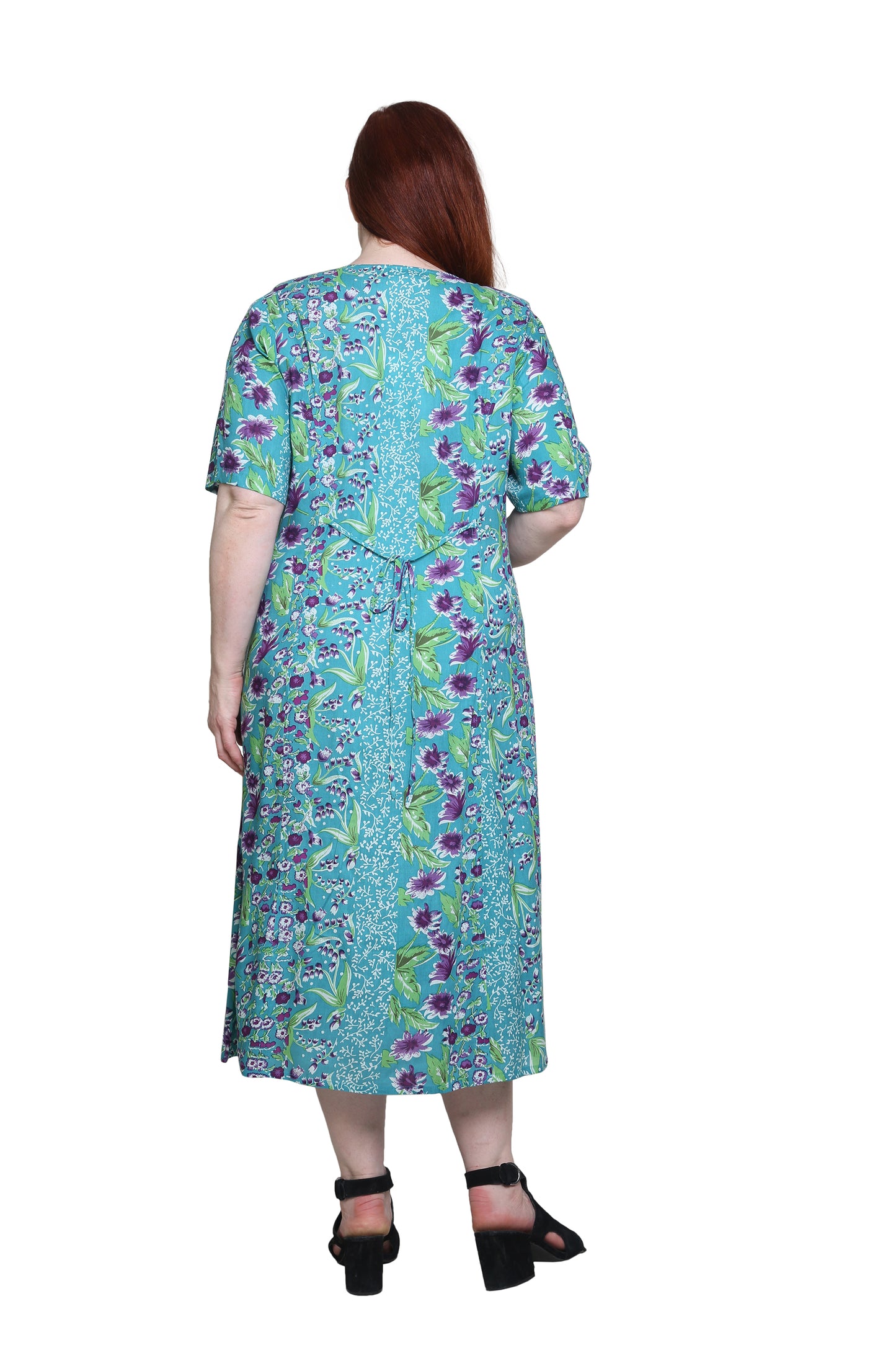 Plus Size La Cera Button Front Short Sleeve Dress - La Cera
