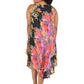 Multi Print Plus Size Handkerchief Dress - La Cera