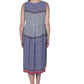 V-Neckline Empire Waist Border Print Dress