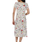La Cera Button Front Short Sleeve Dress - La Cera