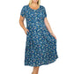 Plus Size La Cera Button Front Short Sleeve Dress - La Cera