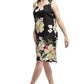 La Cera V-Neck Floral Sleeveless Short Dress - La Cera