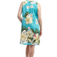 La Cera V-Neck Floral Sleeveless Short Dress - La Cera