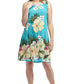 La Cera V-Neck Floral Sleeveless Short Dress - La Cera