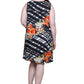 Vestido con estampado geométrico y canesú de crochet de talla grande