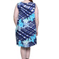 Vestido con estampado geométrico y canesú de crochet de talla grande