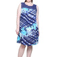 Vestido con estampado geométrico y canesú de crochet de talla grande