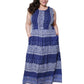 La Cera Blue Paisley Plus Size Sleeveless Maxi Dress