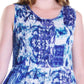 Vestido azul sin mangas con efecto tie-dye de La Cera