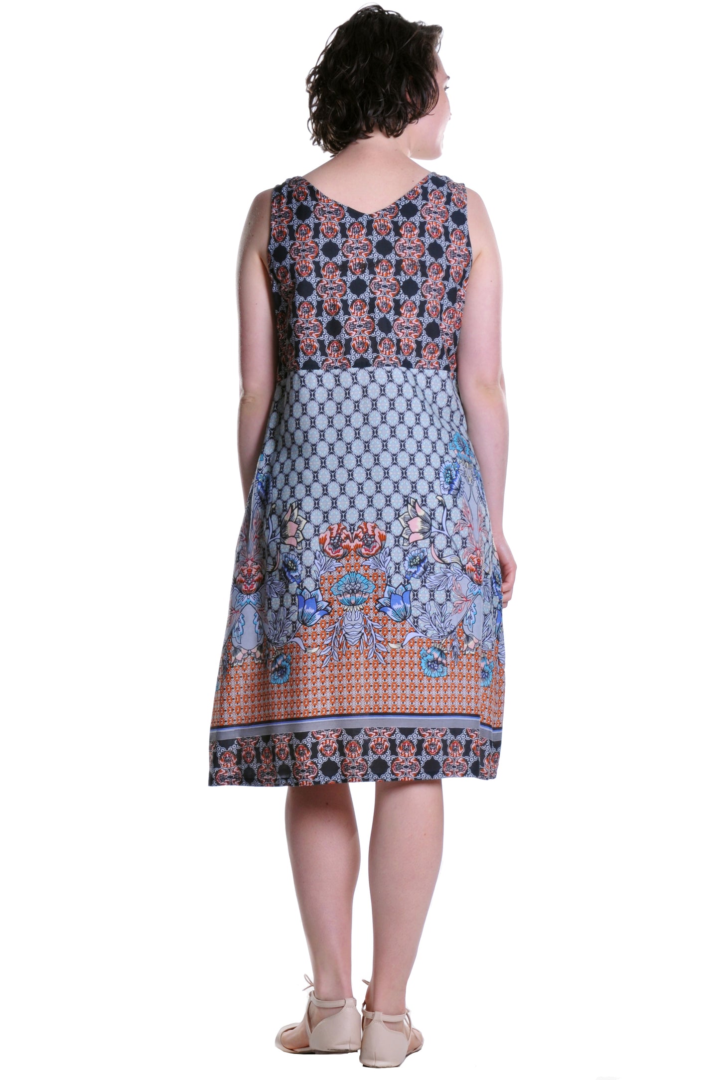 Vestido sin mangas con estampado multicolor La Cera
