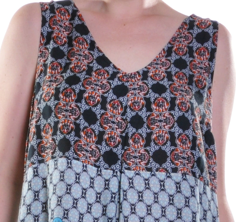 Vestido sin mangas con estampado multicolor La Cera