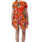 Vibrant Floral Tiered Georgette Dress