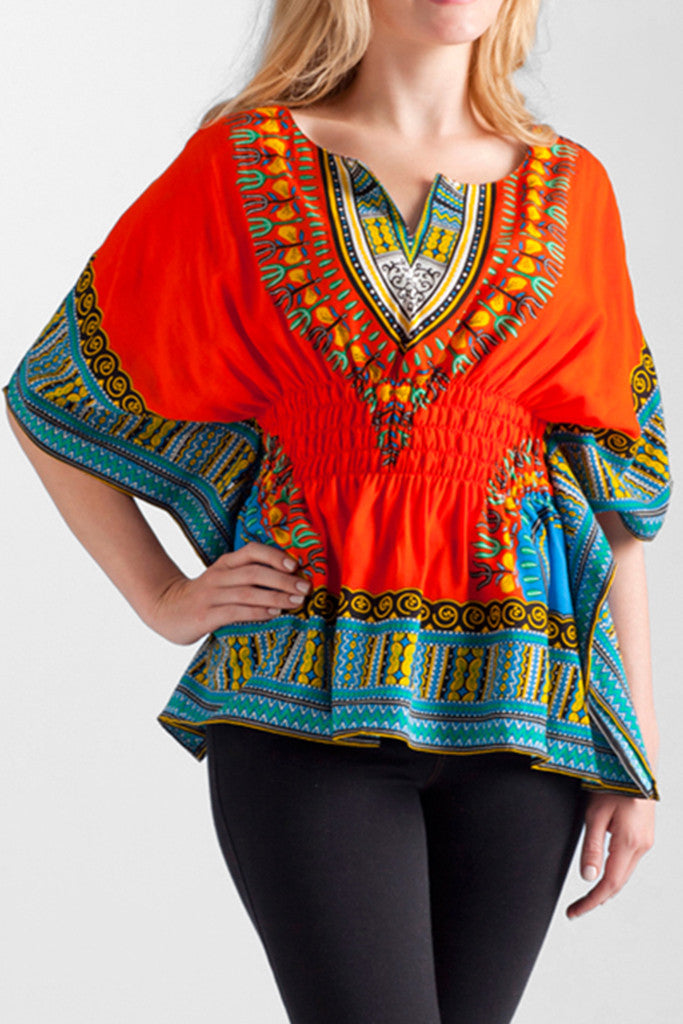 La Cera Abstract Print Kimono Shirt - La Cera - 1