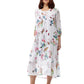 Floral Hummingbird Long Sundress - La Cera