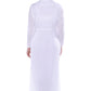 La Cera Notch V-Neck Embroidered Caftan - La Cera