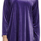 La Cera Long V-Neck Velour Dress - La Cera