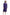 La Cera Long V-Neck Velour Dress - La Cera