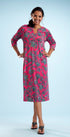 La Cera Paisley Print Long Sleeve Dress - La Cera