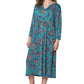 La Cera Paisley Print Long Sleeve Dress - La Cera