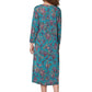 La Cera Paisley Print Long Sleeve Dress - La Cera