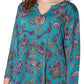 La Cera Paisley Print Long Sleeve Dress - La Cera