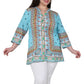 Plus Size Mosaic Border Print Tunic - La Cera