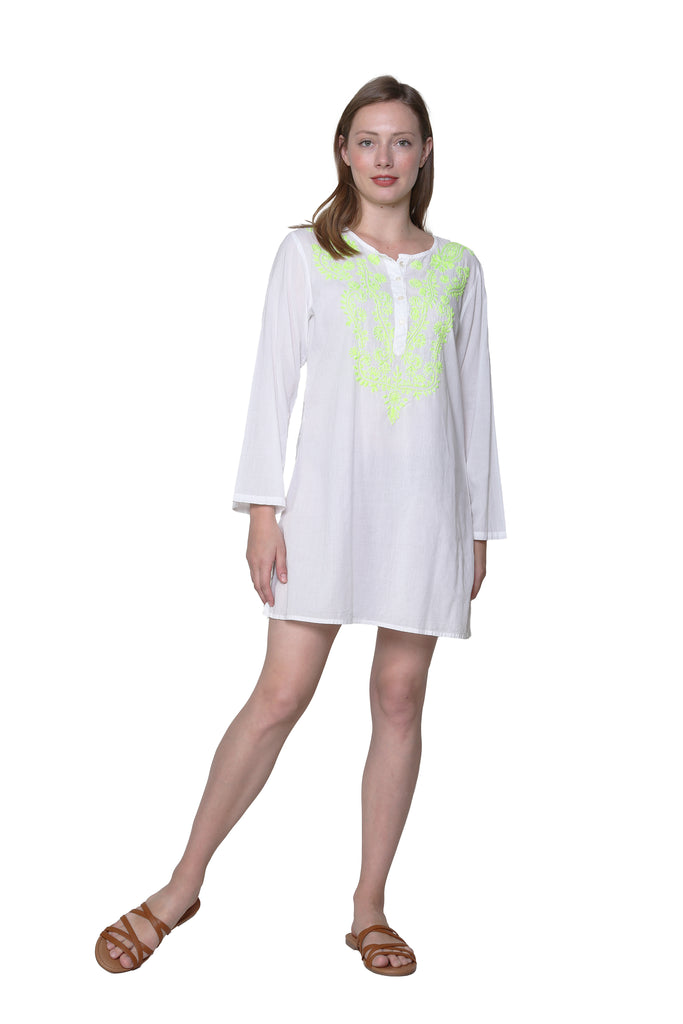 La Cera Embroidered Cover Up - La Cera