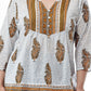 La Cera Plus Size 3/4 Sleeve Printed Tunic Top - La Cera - 2