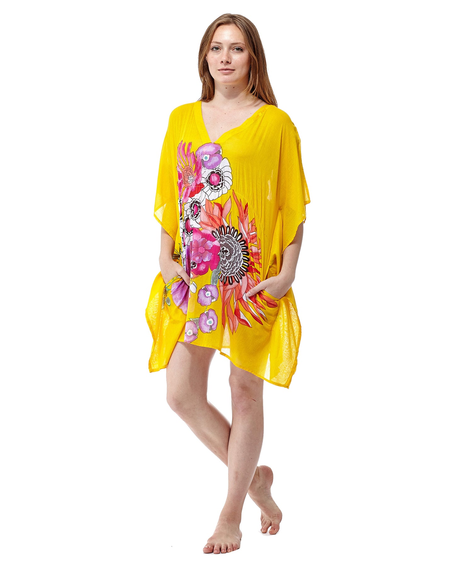 100% Cotton Floral Print Tunic - La Cera