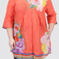 La Cera Plus Size 3/4 Sleeve Pleated Tunic Top - La Cera - 4
