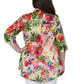 Plus Size Tropical Garden Release Print Tunic - La Cera