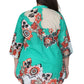 Plus Size Pop Art Floral Release Print Tunic - La Cera
