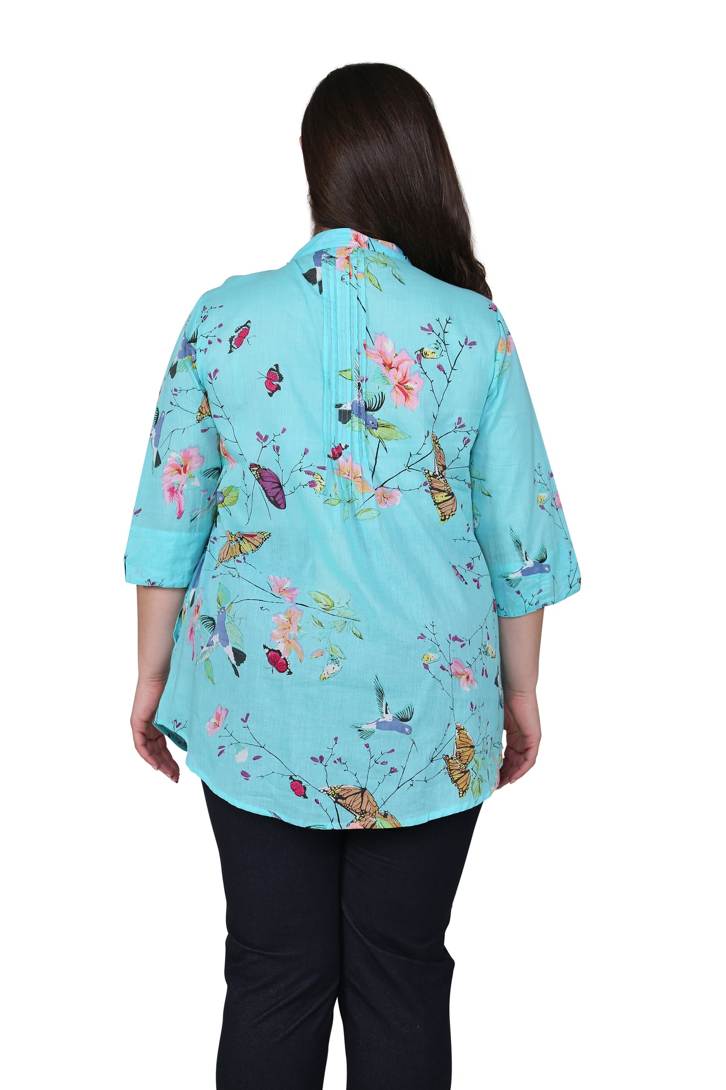 Plus Size Nature At It's Best Release Print Tunic - La Cera