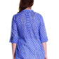 Túnica Plisada Paisley Azul