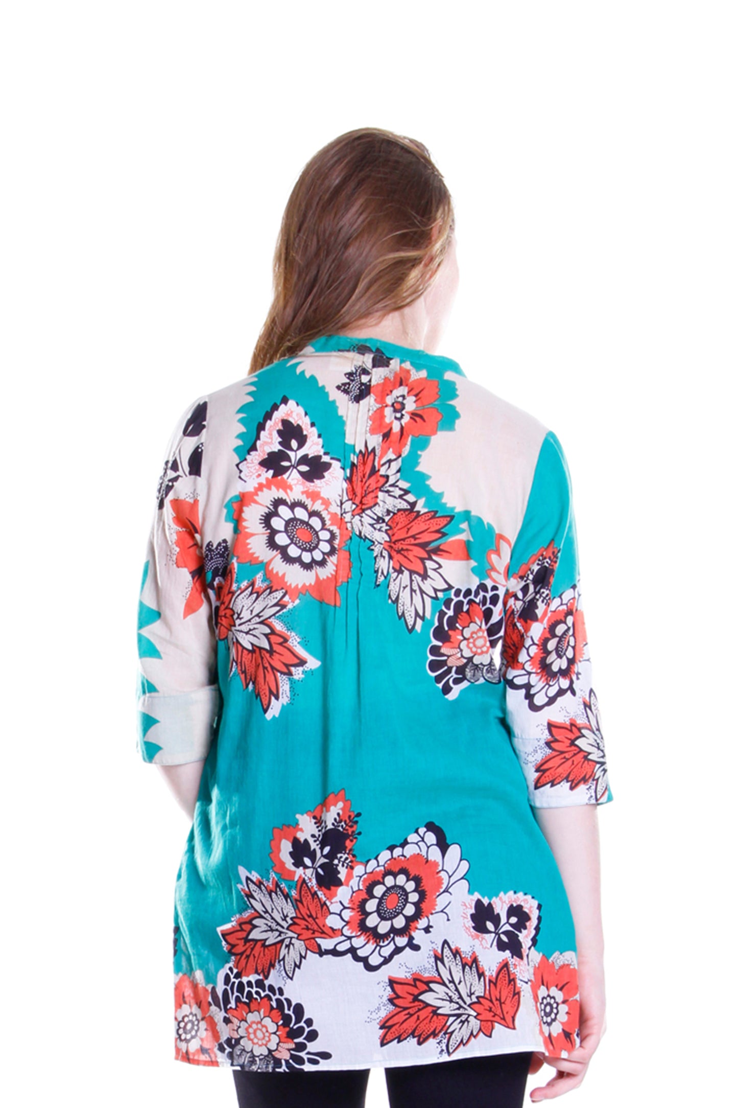Túnica con estampado floral Pop Art