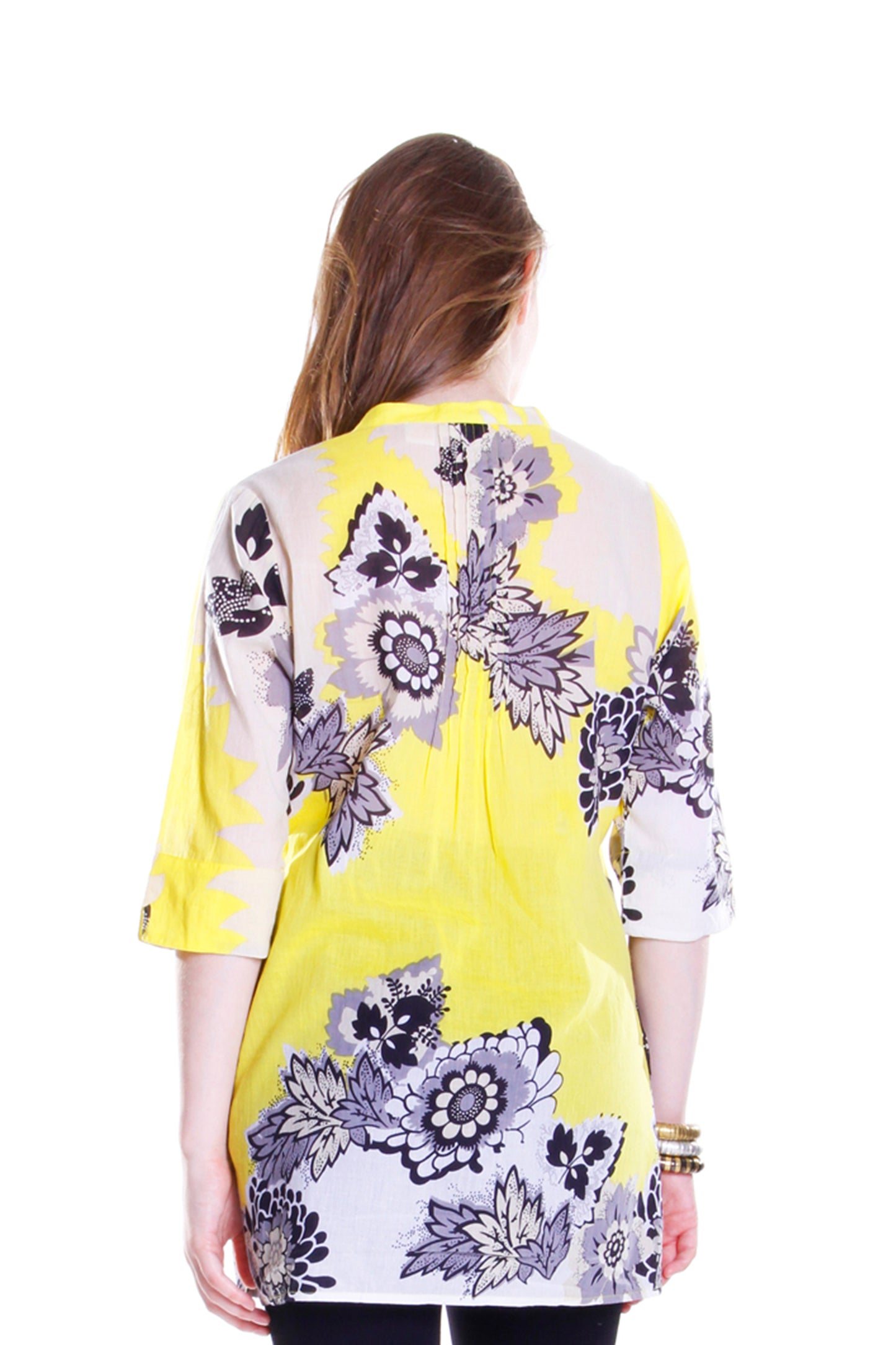 Túnica con estampado floral Pop Art