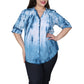 Plus Size Tie Dye Pleated Tunic