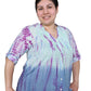 Plus Size Tie Dye Pleated Tunic