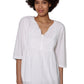 La Cera Embroidered Bodice Blouse - La Cera